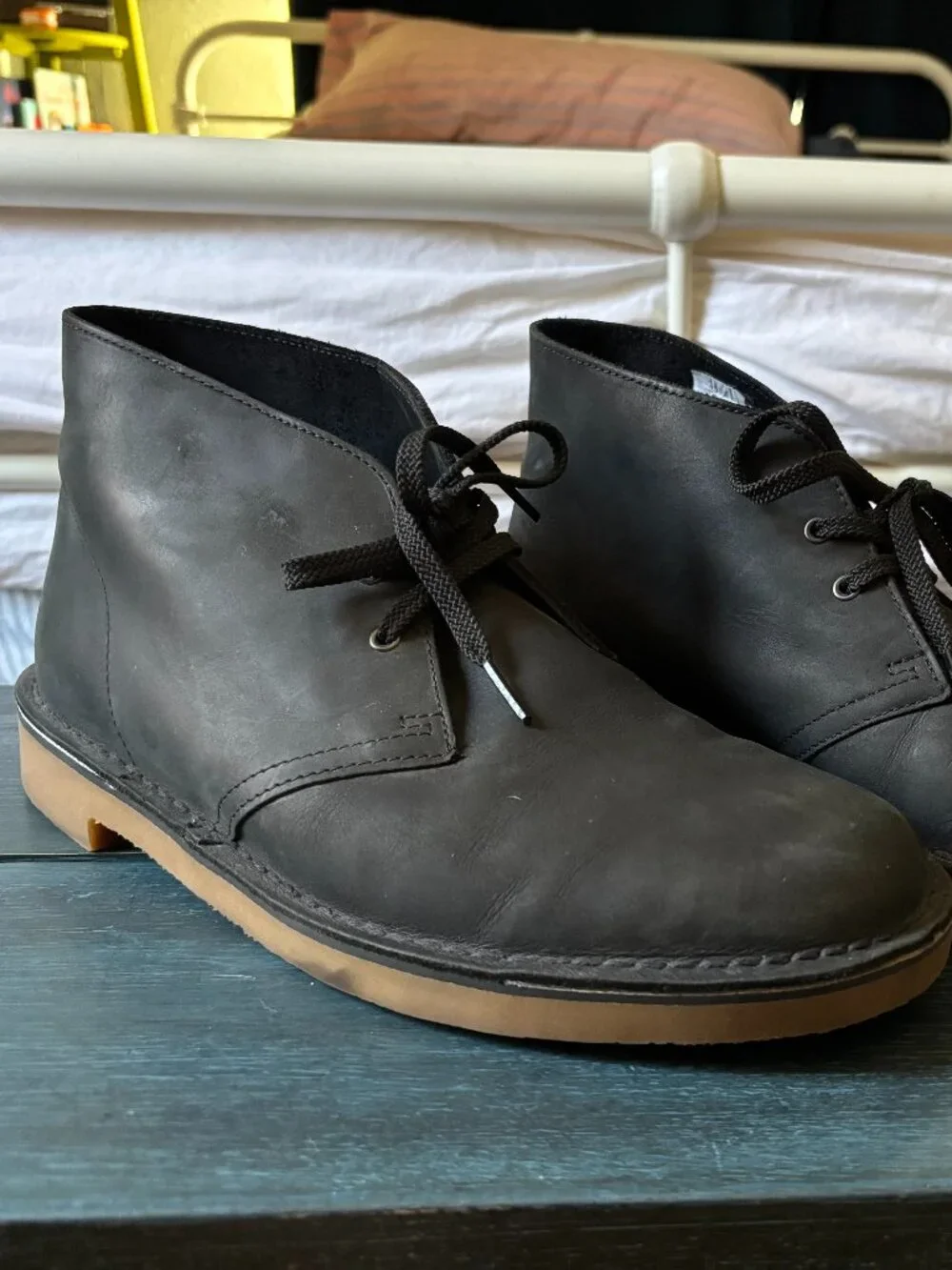 Clarks Originals Bushacre 2 Men's Chukka Boots - Size 10.5M - Black Leather